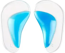 2 Soft and Comfortable Gel Arch Support Insoles Silicone Orthopedic Flat Feet Orthotic Arch Plantar Fasciitis Shoe Arch Gel High Heel Inserts Cushion Pads for Women Men (Blue)