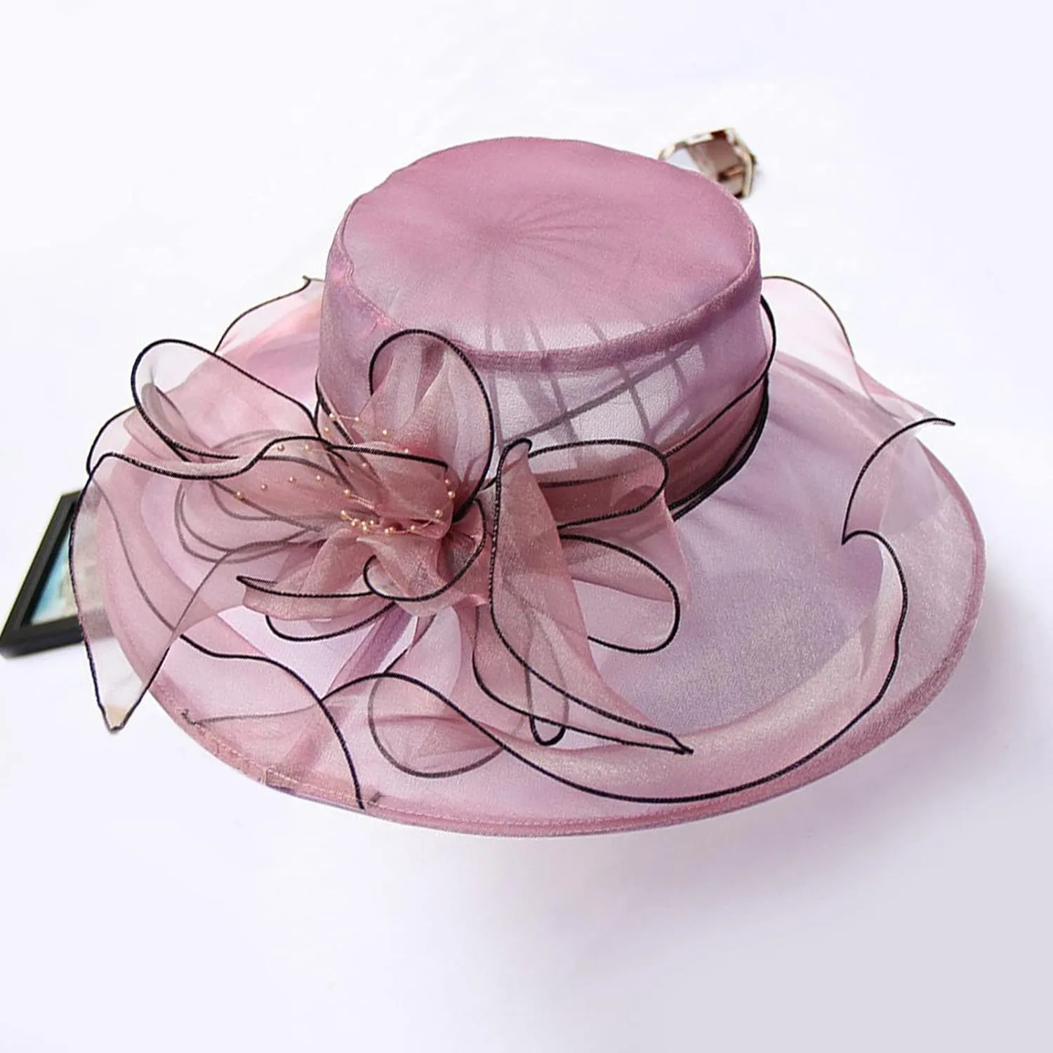 2025 Womens Organza Church Derby Hat - Elegant Fashionable Tea Party Fascinator and Church Hat