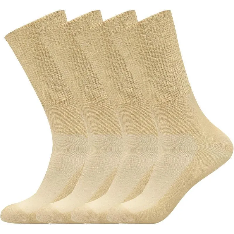 4-Pack Mid Stretch Diabetic Socks - Comfortable and Flexible