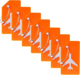 7 Pack Silicone Luggage Tag for Suitcases with Stainless Loop, TSA Approved, Privacy Protection Travel Essentials Bag Tags by Gostwo