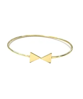 Adjustable Simple Geometric Bracelet in Gold or Silver - Handmade in England, Hypoallergenic Brass Jewelry