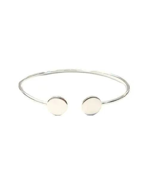 Adjustable Simple Geometric Bracelet in Gold or Silver - Handmade in England, Hypoallergenic Brass Jewelry