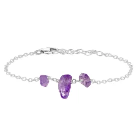 Amethyst Beaded Chain Bracelet