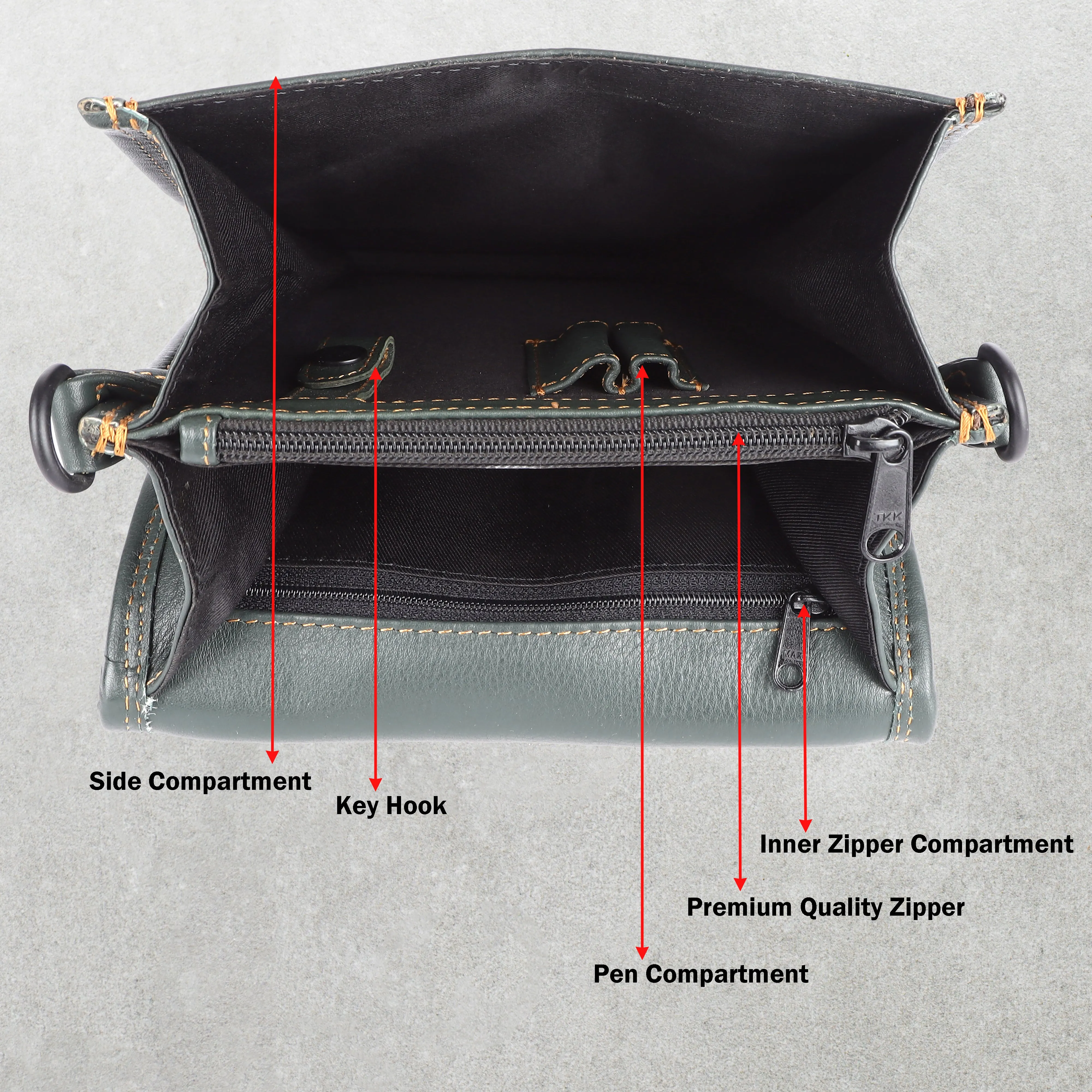 Antaa Leather Crossbody/Messenger Bag #2388S
