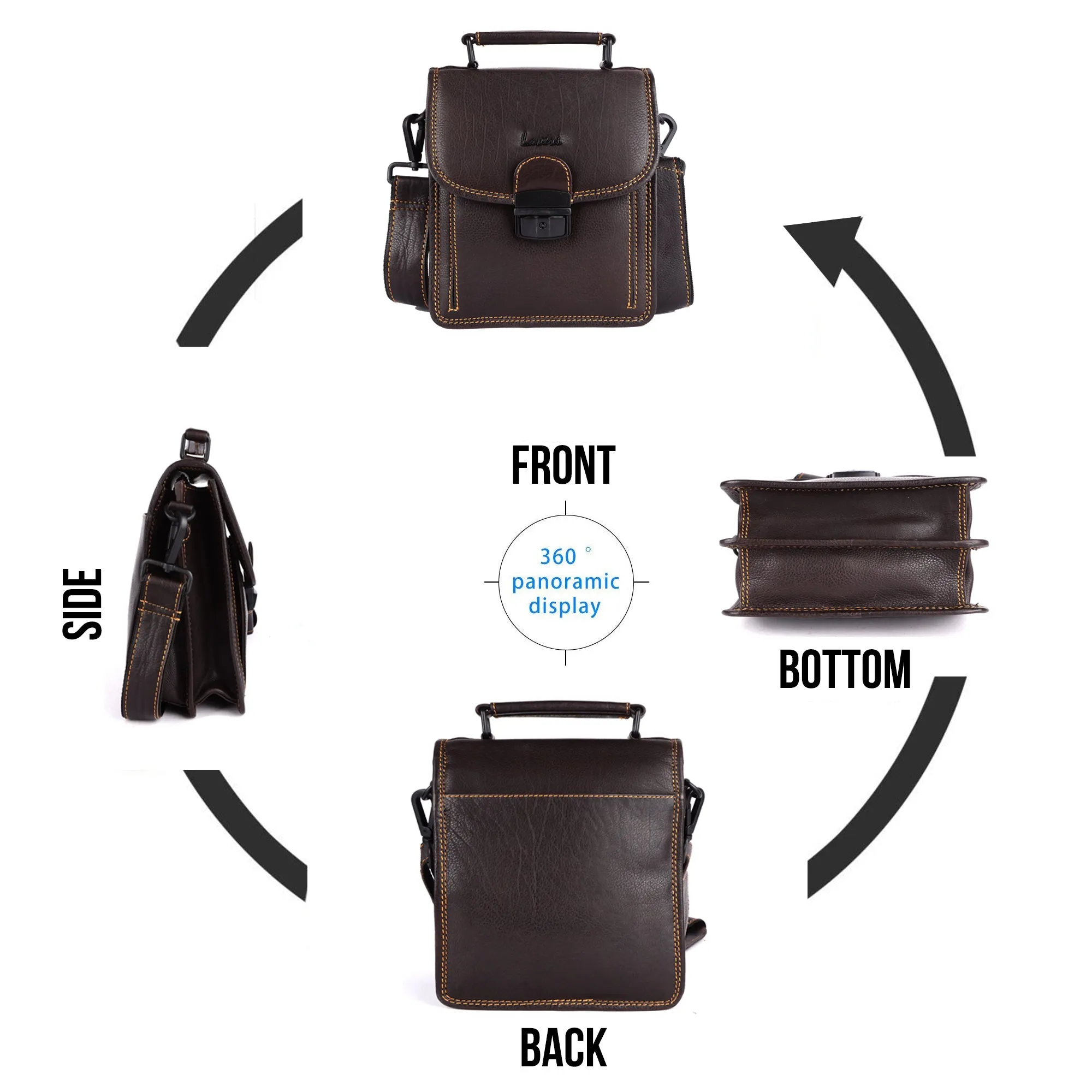 Antaa Leather Crossbody/Messenger Bag #2388S