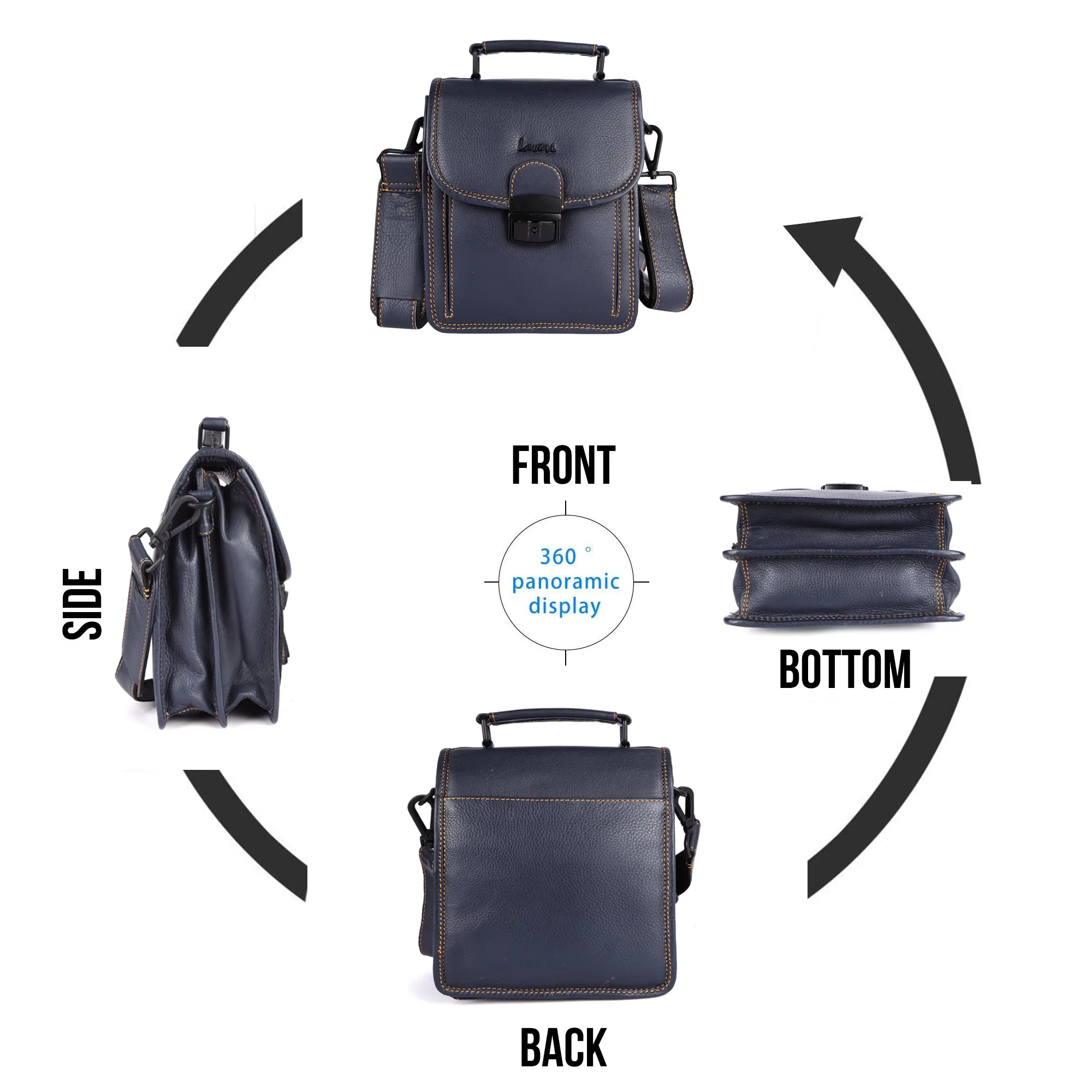 Antaa Leather Crossbody/Messenger Bag #2388S