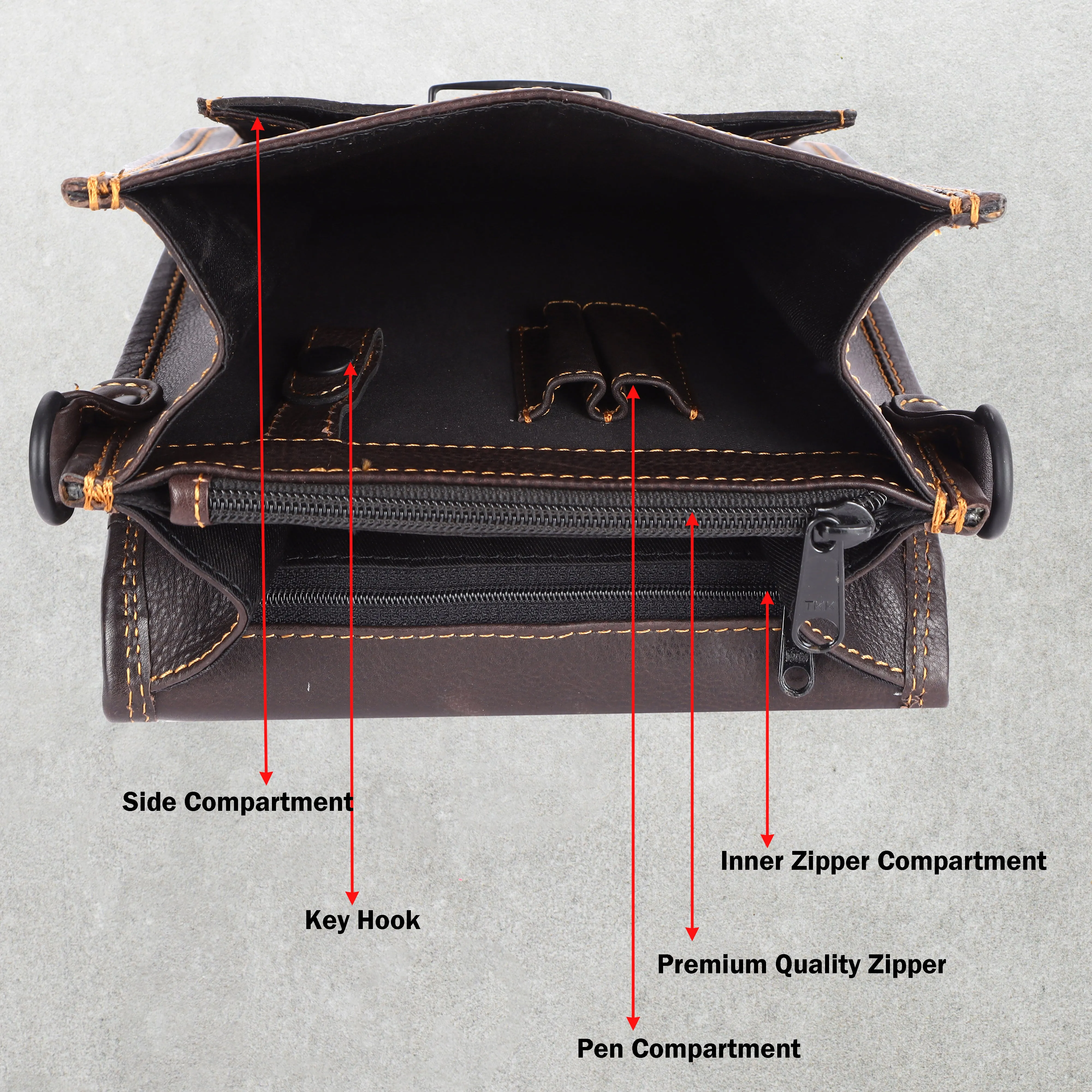 Antaa Leather Crossbody/Messenger Bag #2388S