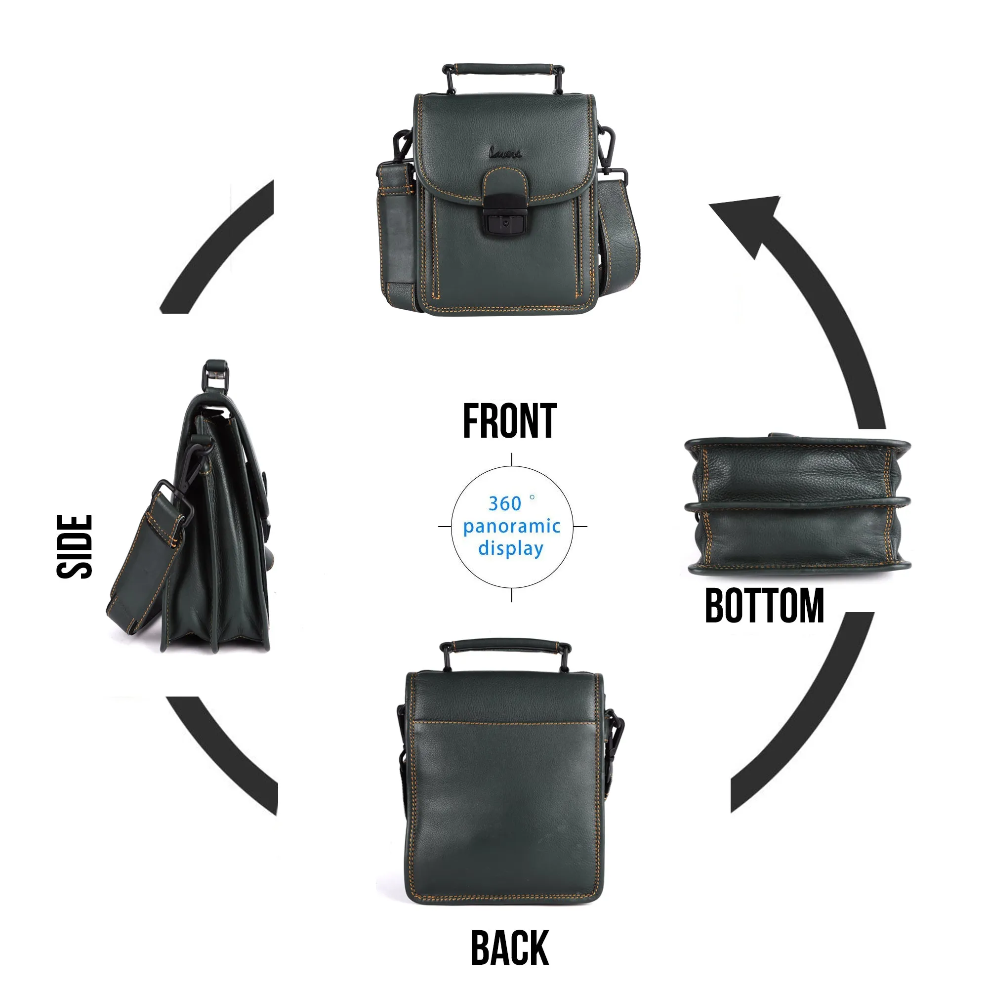 Antaa Leather Crossbody/Messenger Bag #2388S