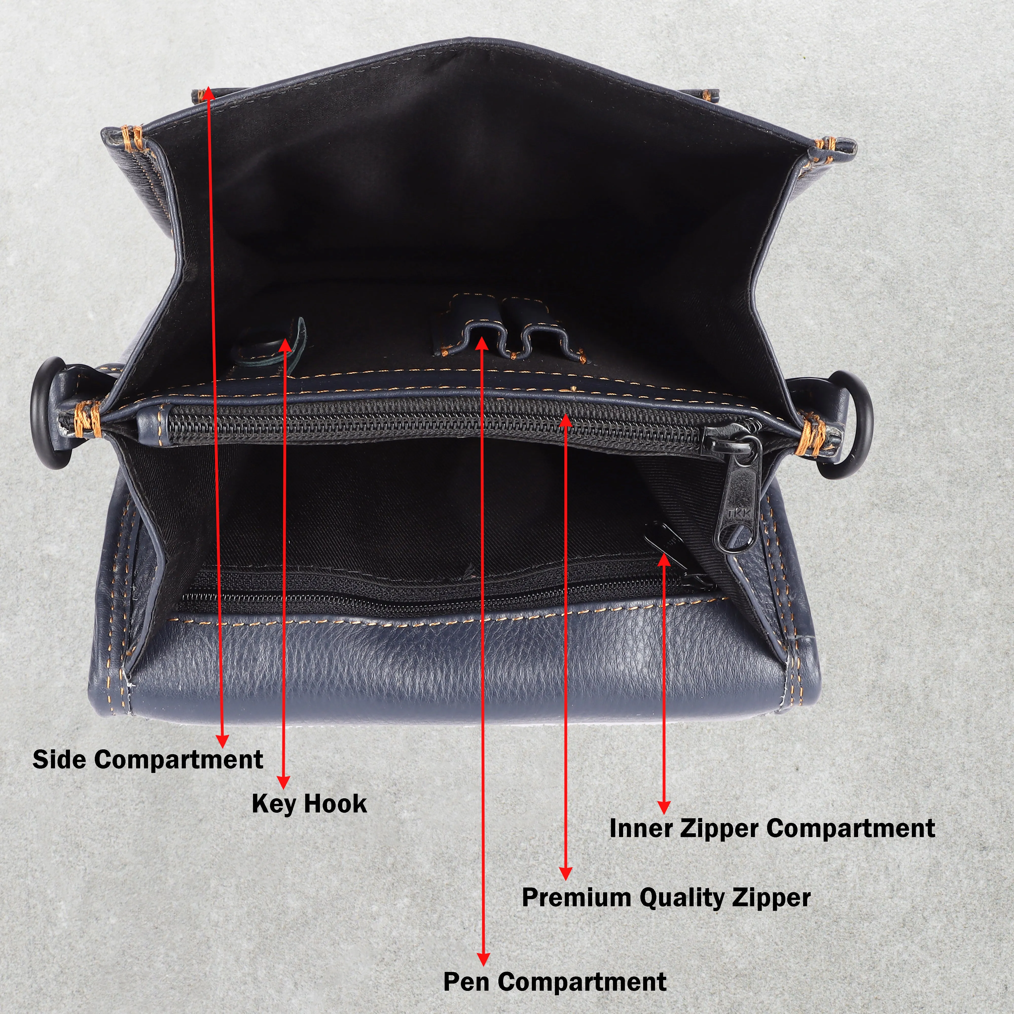 Antaa Leather Crossbody/Messenger Bag #2388S