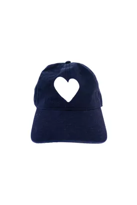Baseball Hat Heart Patch Waves