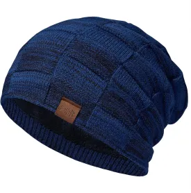 BASSDASH Winter Slouchy Beanies Thick Fleece Lined Skull Cap for Men Women Warm Knitting Hat