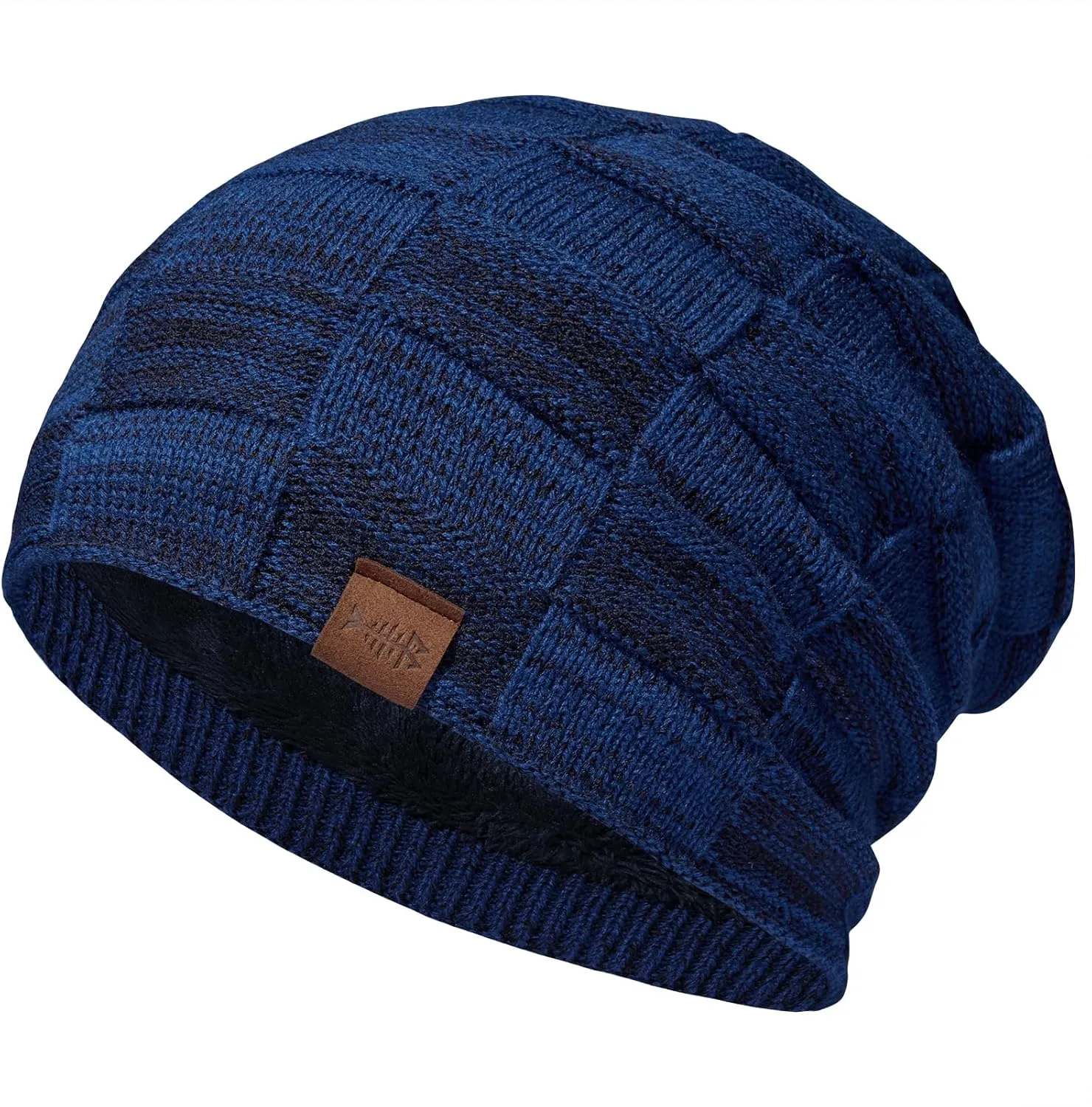 BASSDASH Winter Slouchy Beanies Thick Fleece Lined Skull Cap for Men Women Warm Knitting Hat