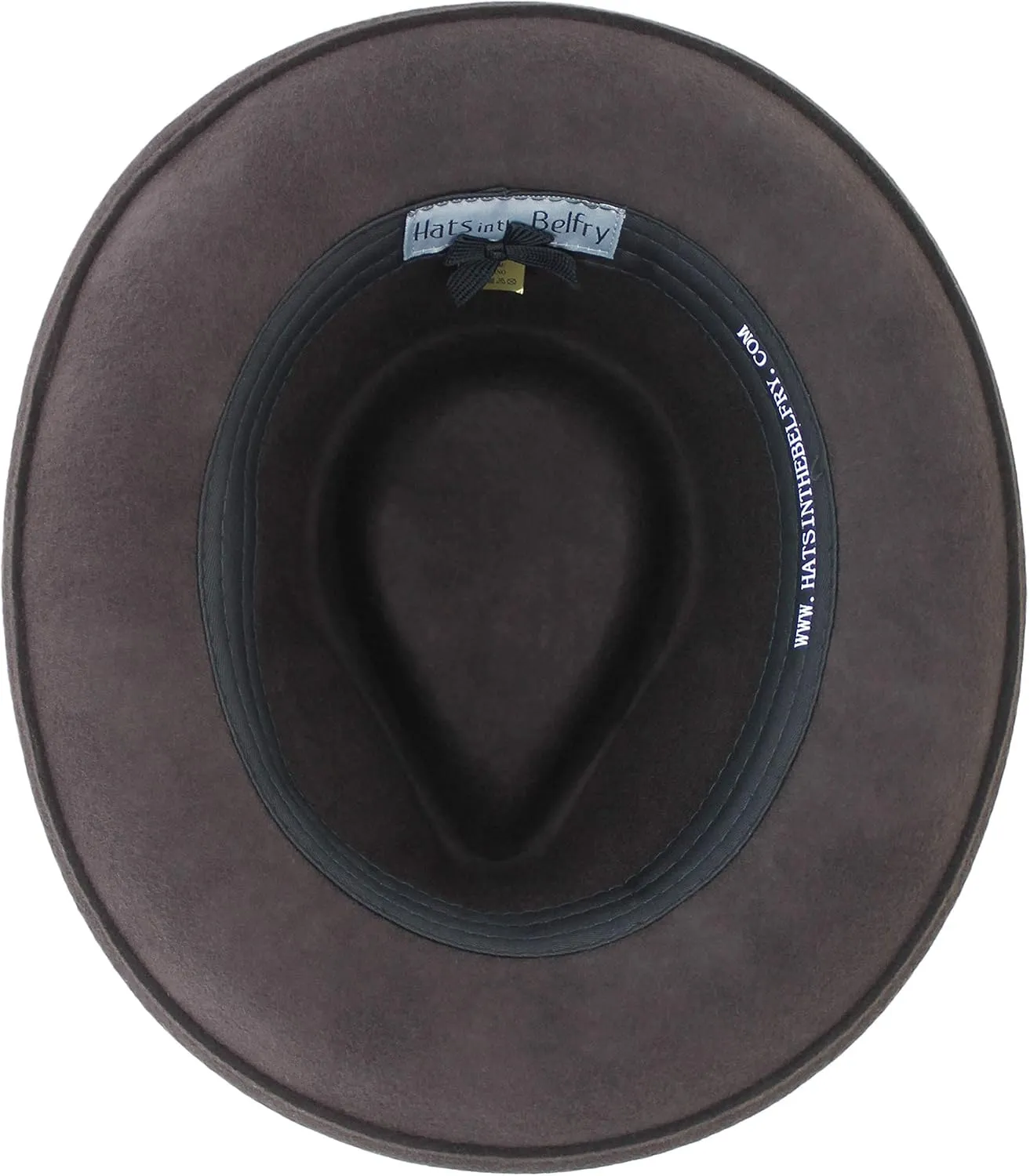 Belfry Gangster 100% Wool Stain Resistant Crushable Dress Fedora in Black Grey Navy Brown Pecan