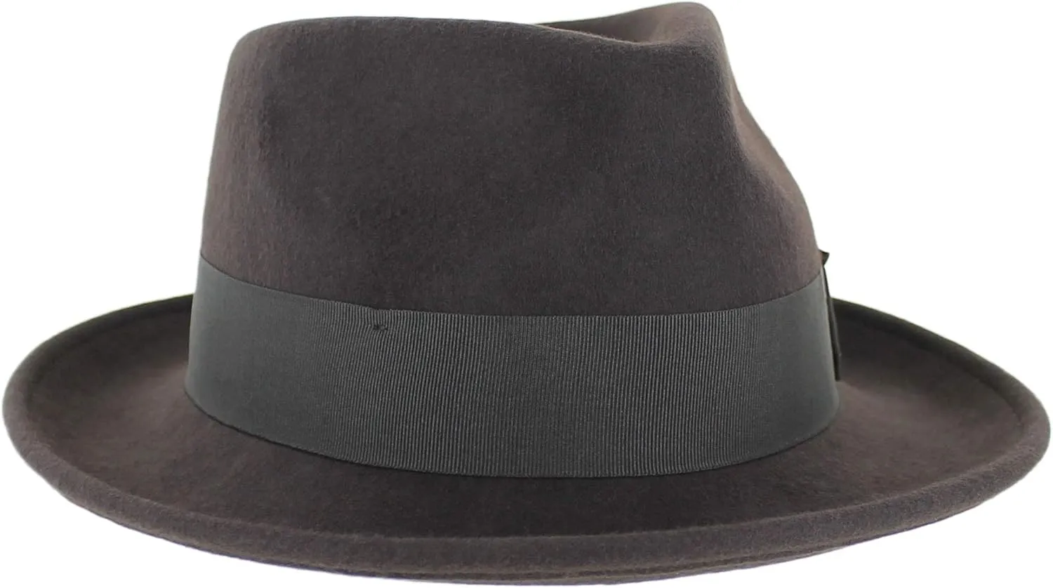 Belfry Gangster 100% Wool Stain Resistant Crushable Dress Fedora in Black Grey Navy Brown Pecan