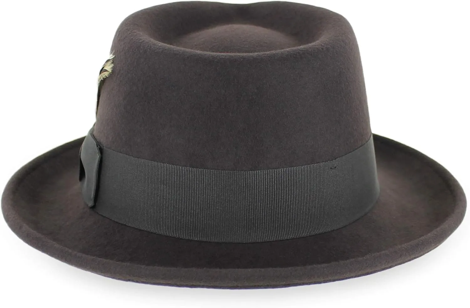 Belfry Gangster 100% Wool Stain Resistant Crushable Dress Fedora in Black Grey Navy Brown Pecan