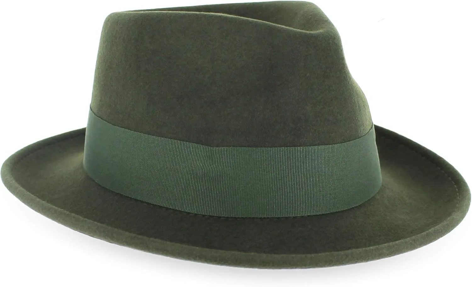 Belfry Gangster 100% Wool Stain Resistant Crushable Dress Fedora in Black Grey Navy Brown Pecan