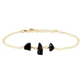 Black Onyx Beaded Chain Bracelet