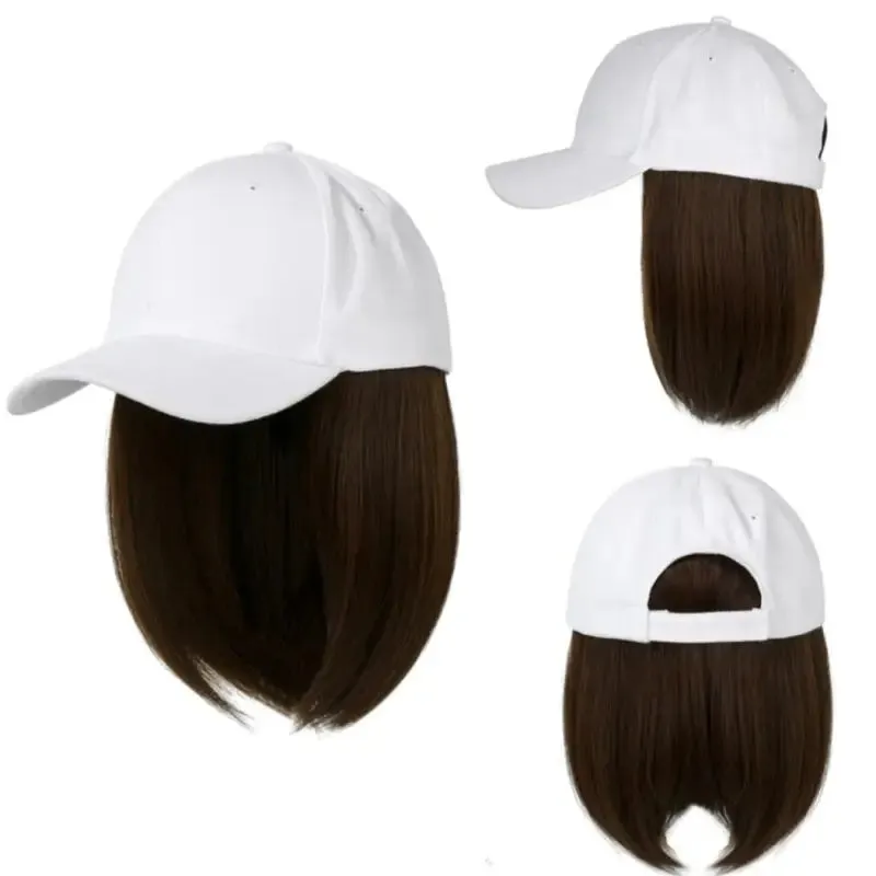 Bob Ball Caps | Stylish Baseball Cap Wig with Bob Hairstyle