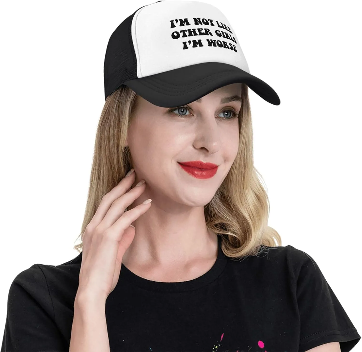 Buxtom Probably Gonna Clog Your Toilet Later Funny Adjustable Mesh Trucker Hat Unisex Fishing Caps Men WomenBlack