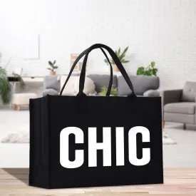 Chic Cotton Canvas Beach Tote Bag Multipurpose Tote Weekender Tote Gift for Her Outdoor Tote Vacation Tote Large Beach Bag (CHCT1004)