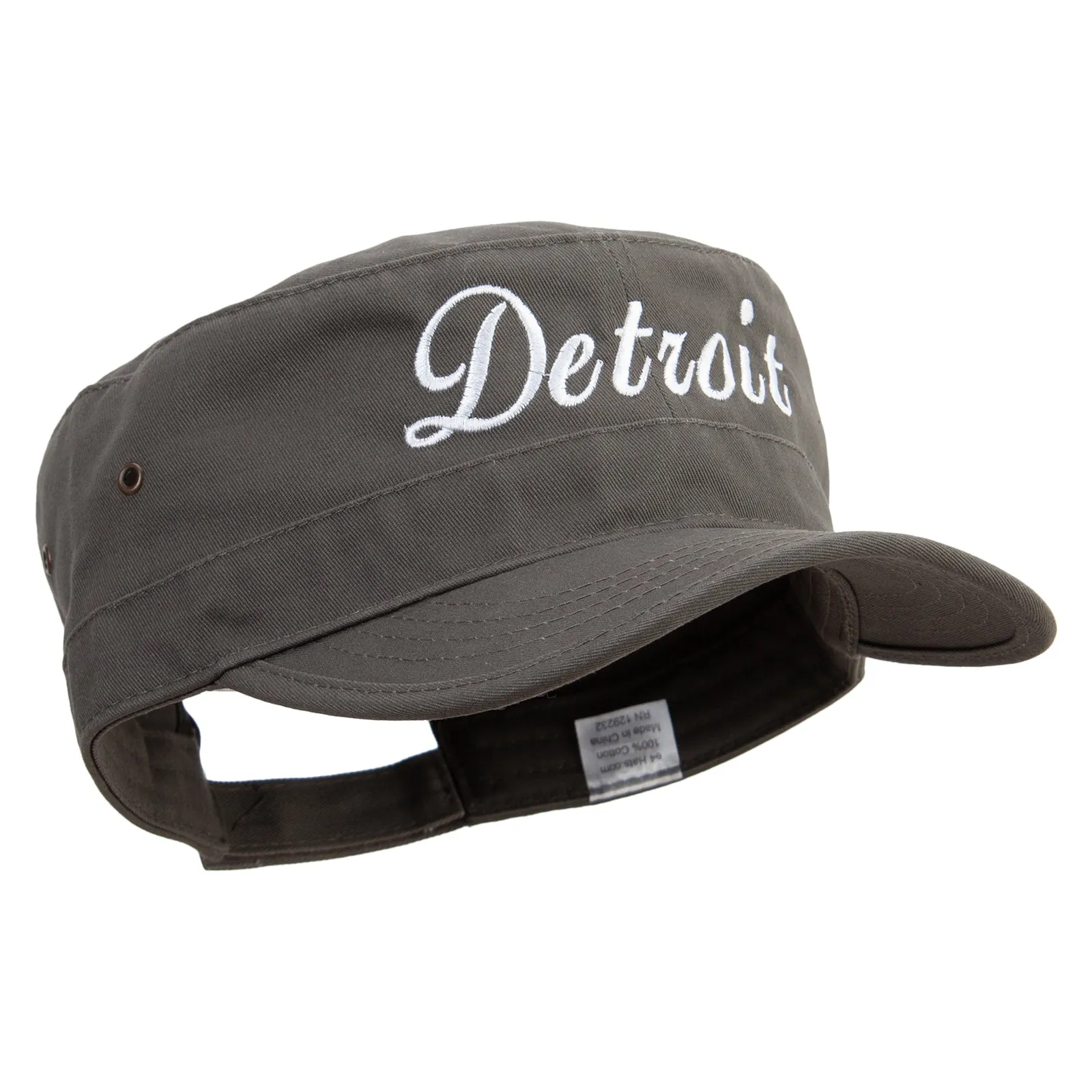 City of Detroit Embroidered Big Size Trendy Army Style Cap