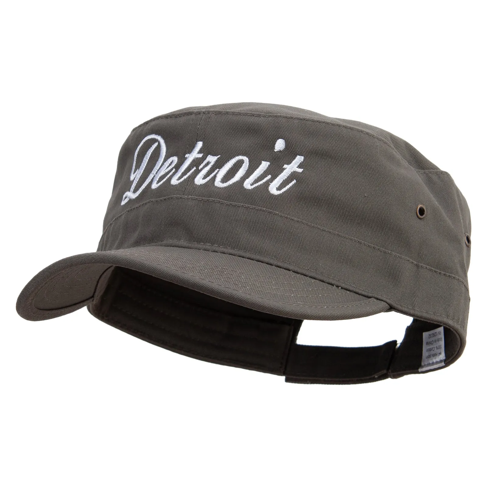 City of Detroit Embroidered Big Size Trendy Army Style Cap
