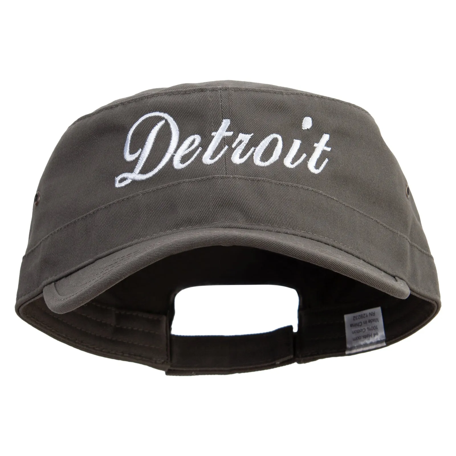 City of Detroit Embroidered Big Size Trendy Army Style Cap