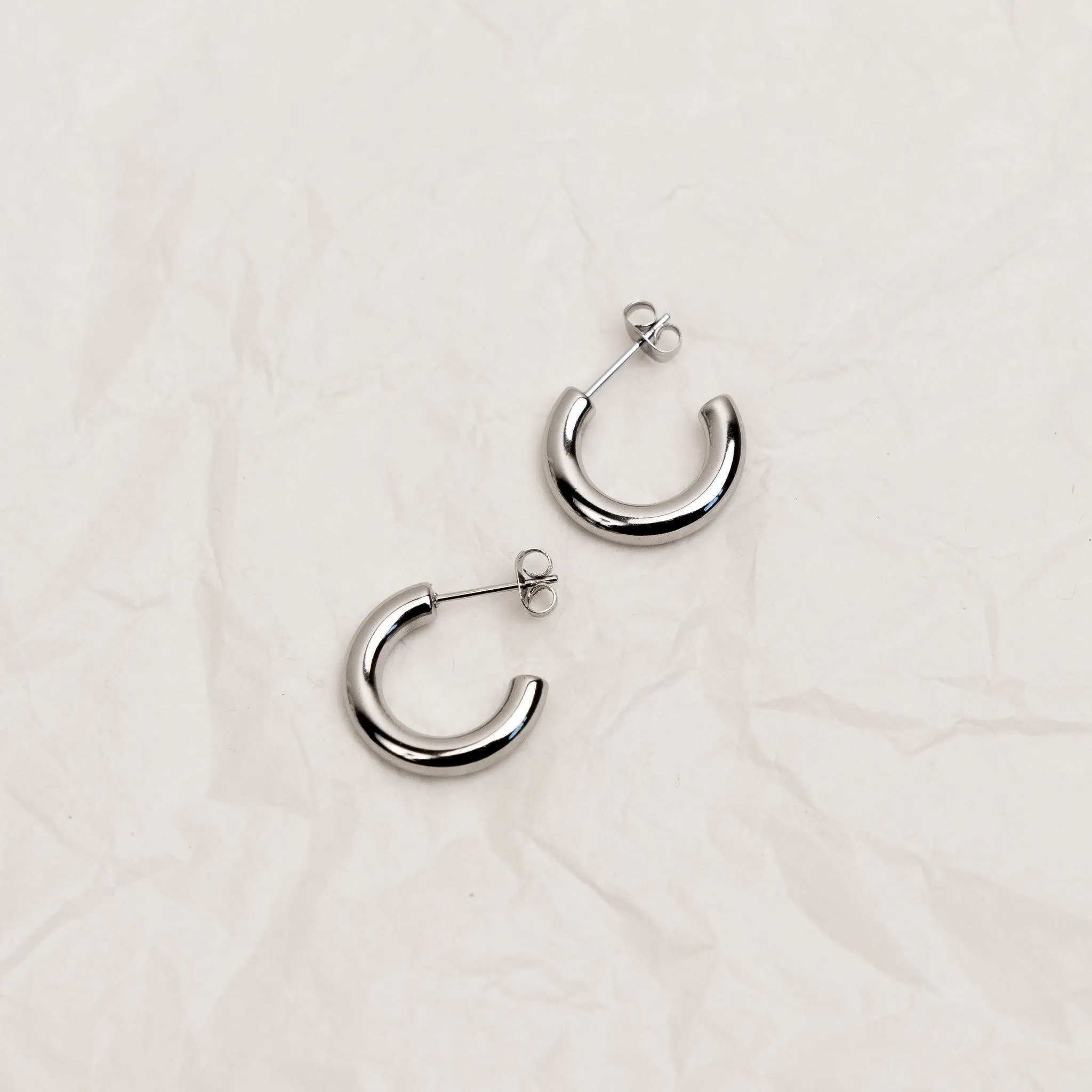 Classic Hoop Earrings - Silver