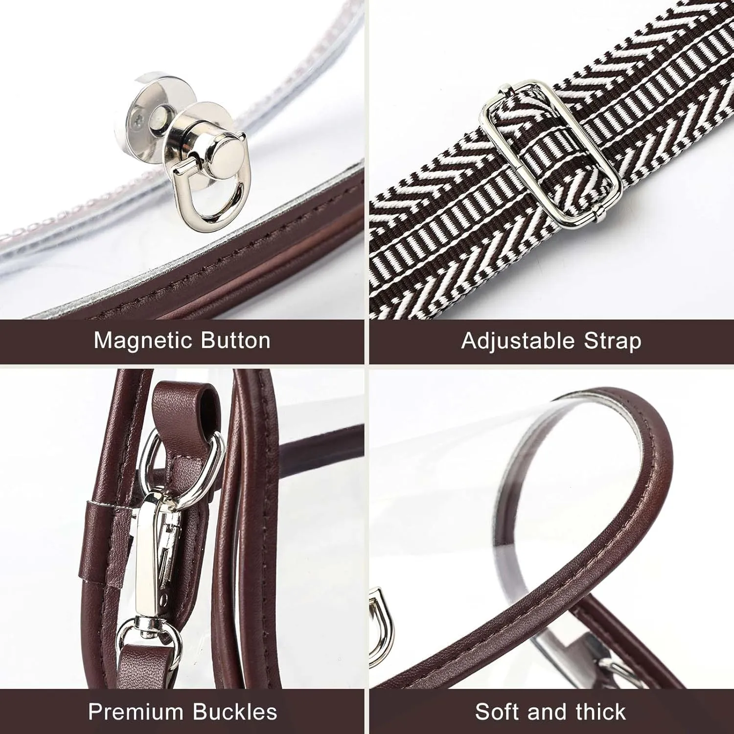 Clear Crossbody Bag Stadium Approved for Womenclear Bags for Stadium Events,clear Purse for Concerts