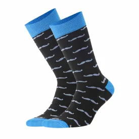 Cotton, Colourful, Moustache Themed Socks
