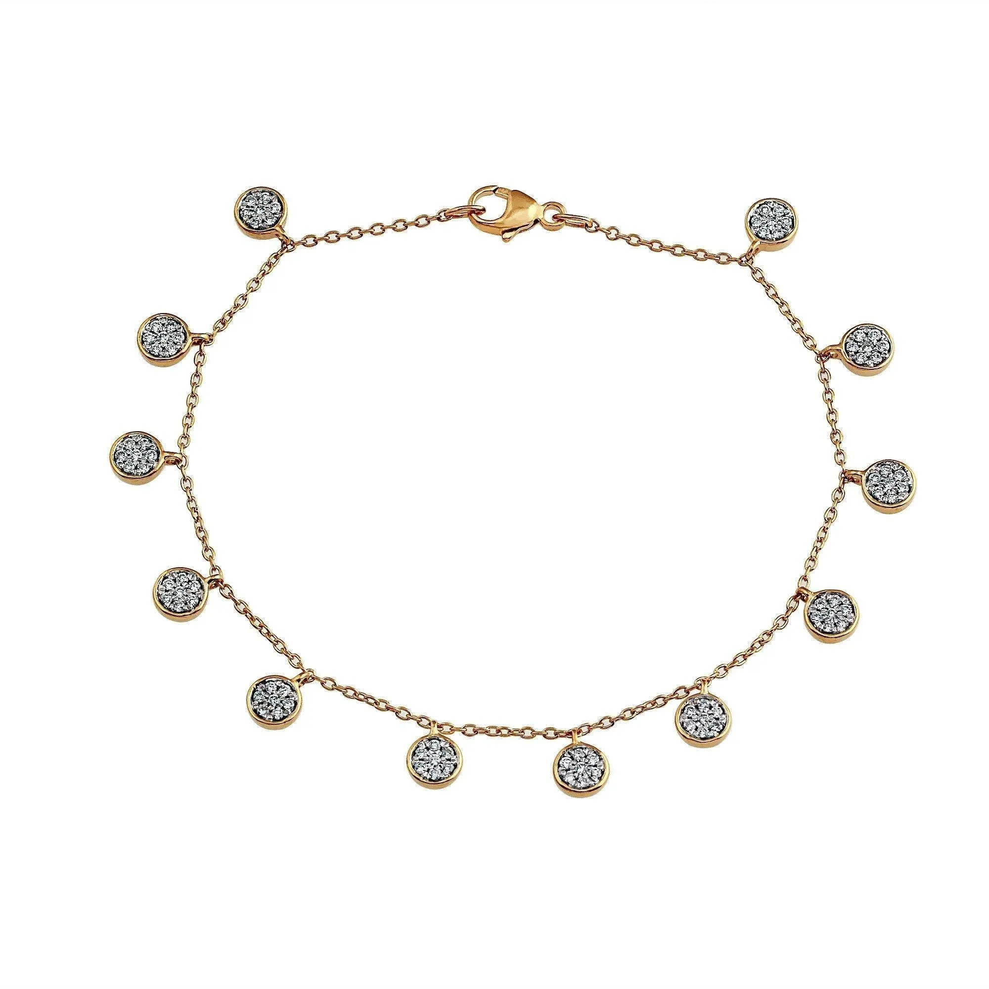 Dangle Station Bracelet 1/2Ctw