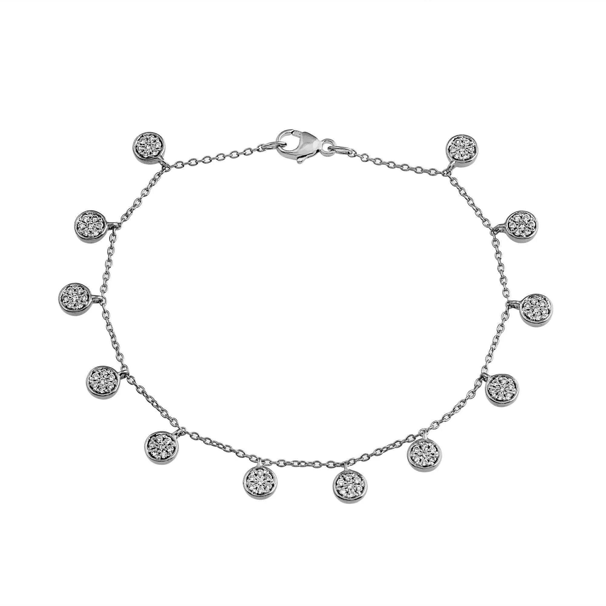 Dangle Station Bracelet 1/2Ctw