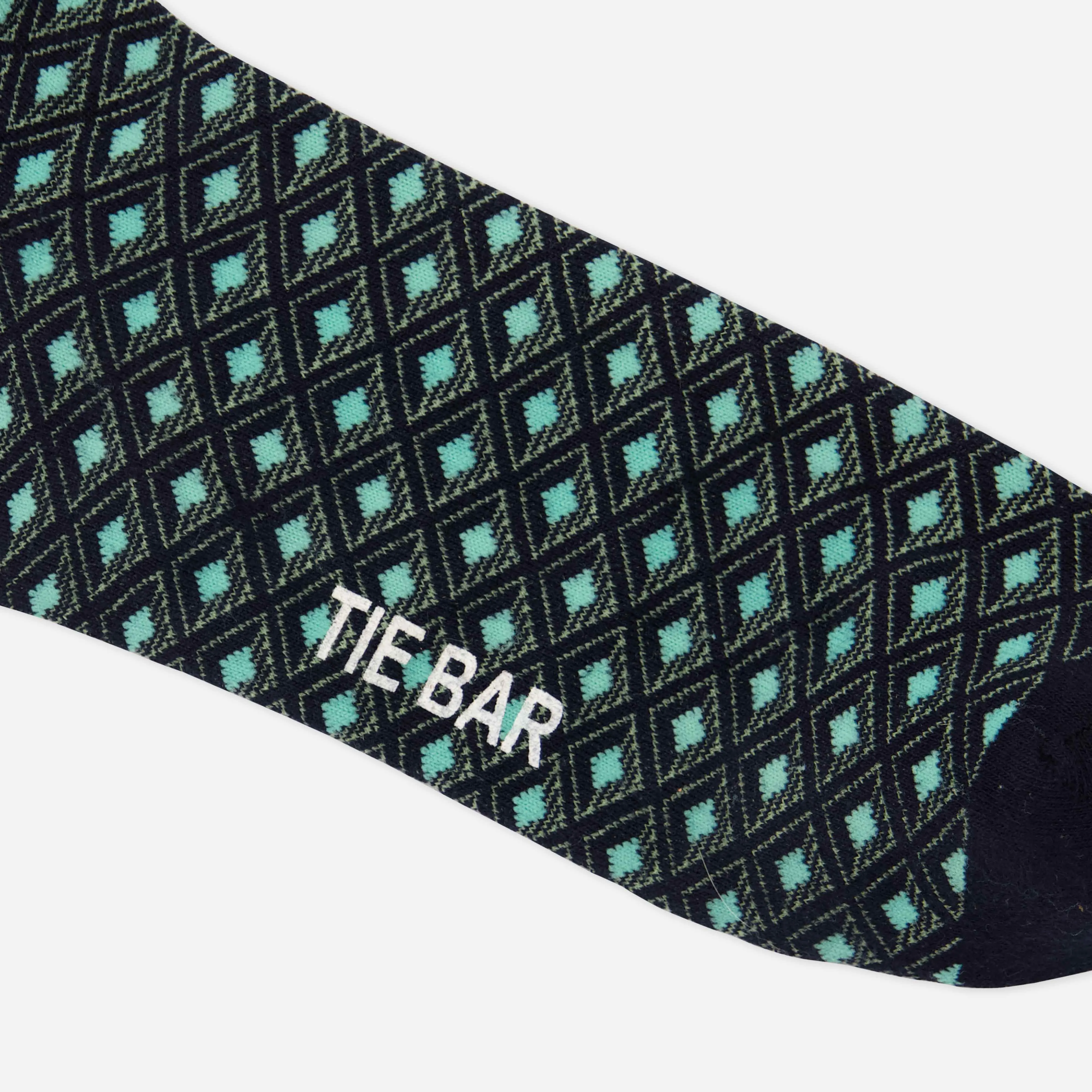 Deco Diamonds Navy Dress Socks