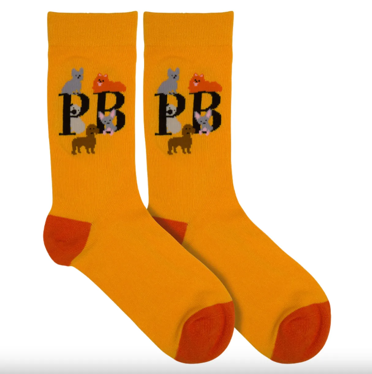 Dogmania Orange Dog Bamboo Socks: Stylish and Comfortable Socks for Dog Lovers