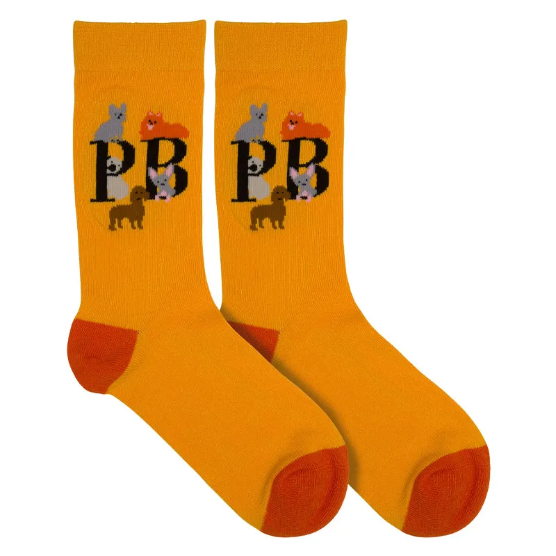 Dogmania Orange Dog Bamboo Socks: Stylish and Comfortable Socks for Dog Lovers