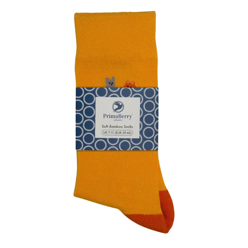 Dogmania Orange Dog Bamboo Socks: Stylish and Comfortable Socks for Dog Lovers