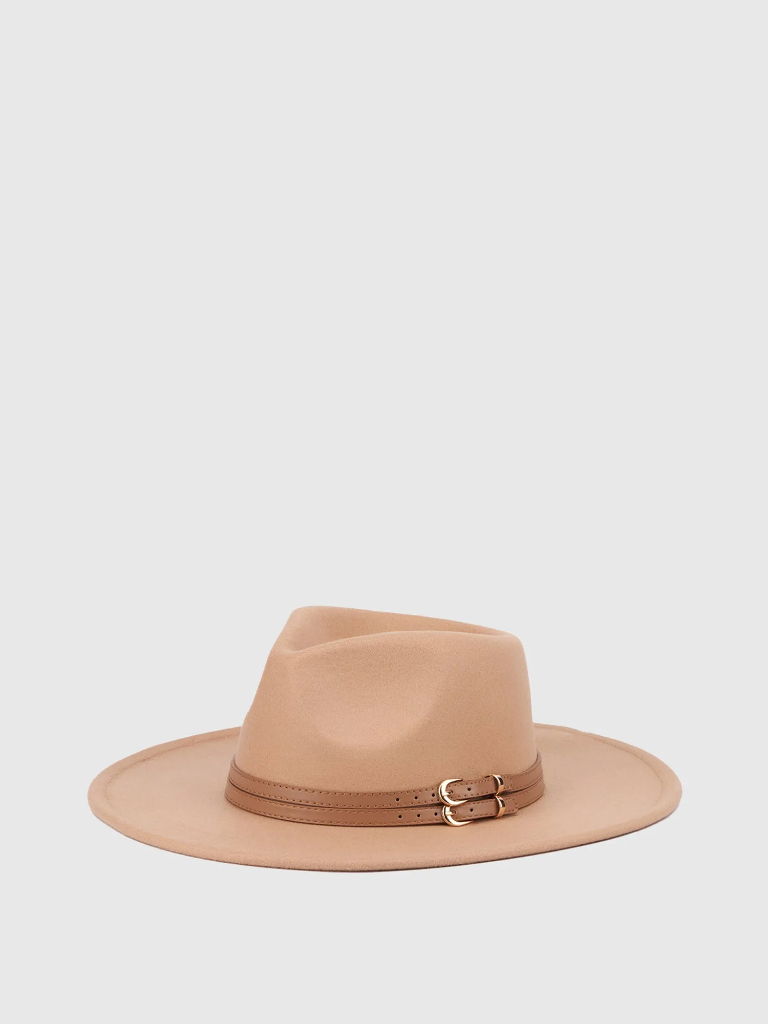Double Belt Felt Hat