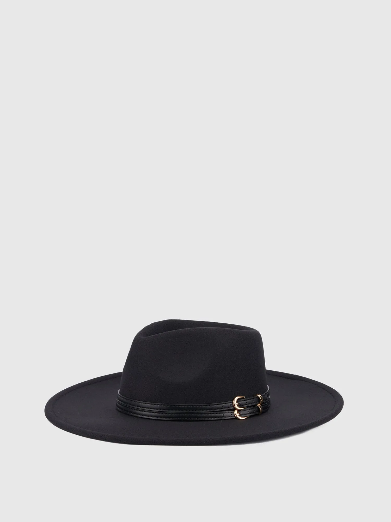 Double Belt Felt Hat