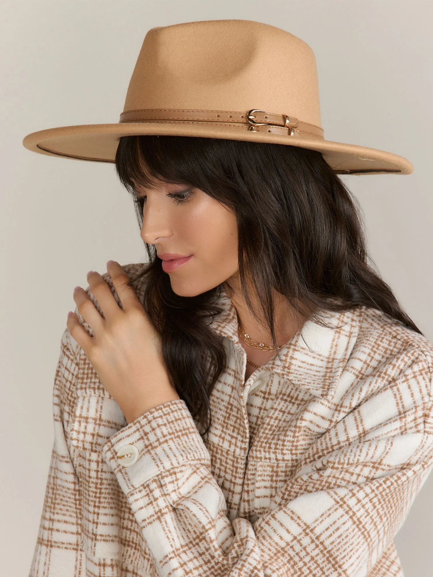 Double Belt Felt Hat