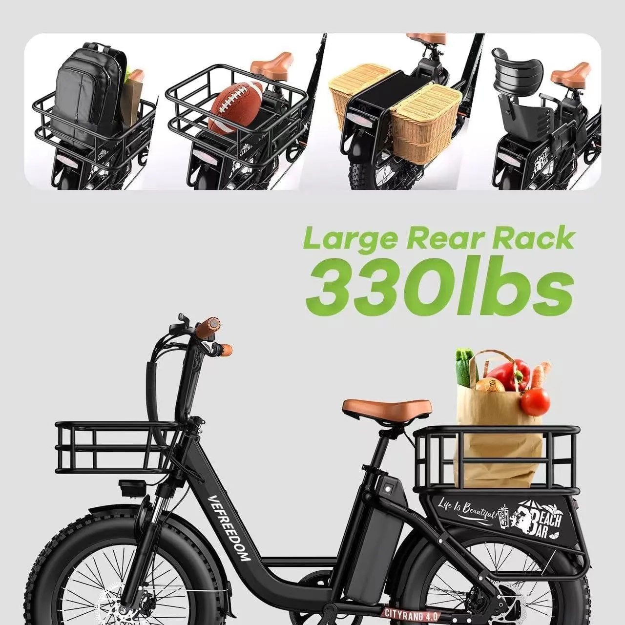 Electric Bike for Adults with Peak 1500W Motor, 48V 20Ah Removable Battery Fast Ebike,Max 70Miles & 30MPH,20" x4.0 Fat Tire Commuting Electric Mountain Bike,7-Speed, Step-Thru Bicycle