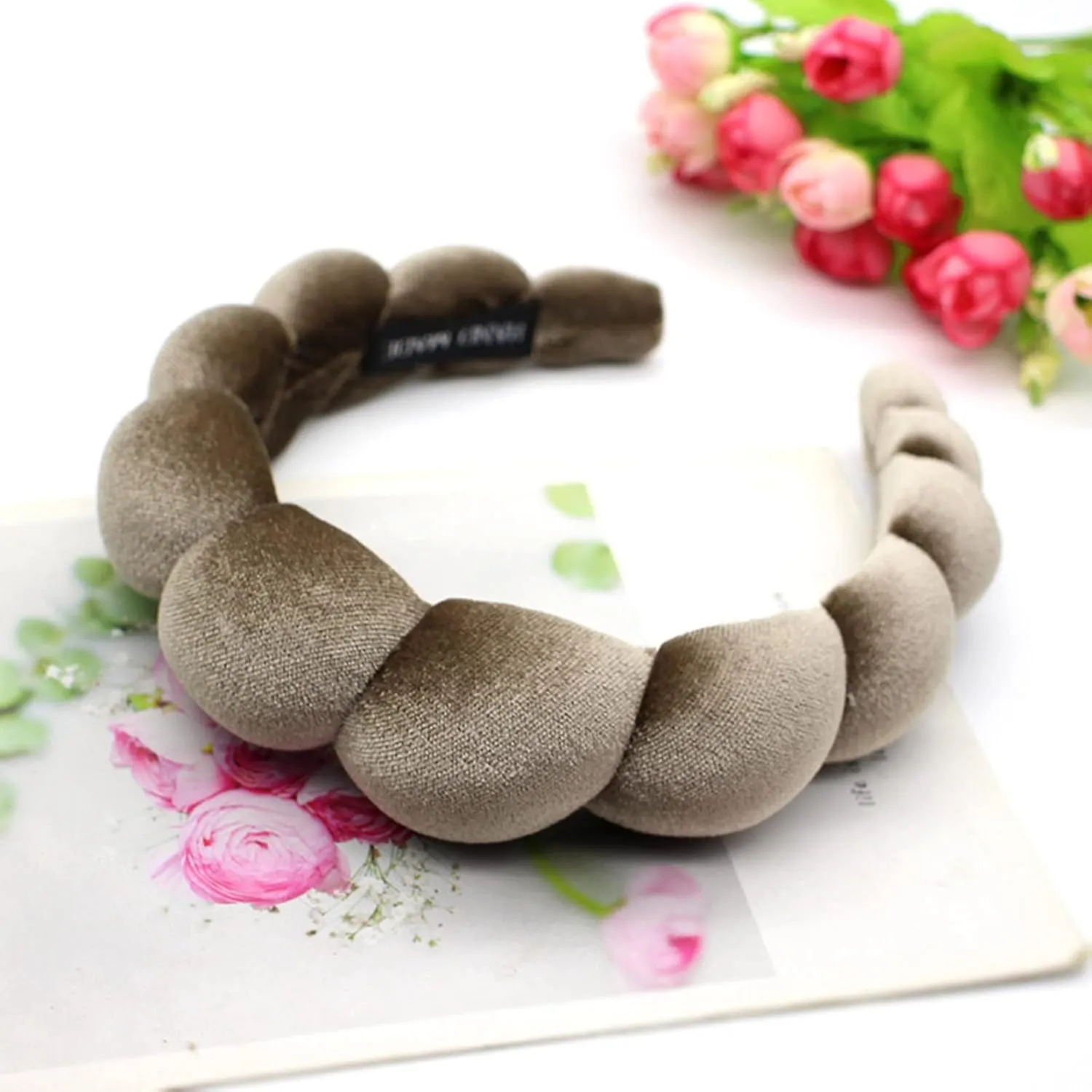 Fashion Headbands for Women Padded Fabric Hair Bands Wide Velvet Non Slip Headband Hair Accessories for Women Girls,Pastel Violet