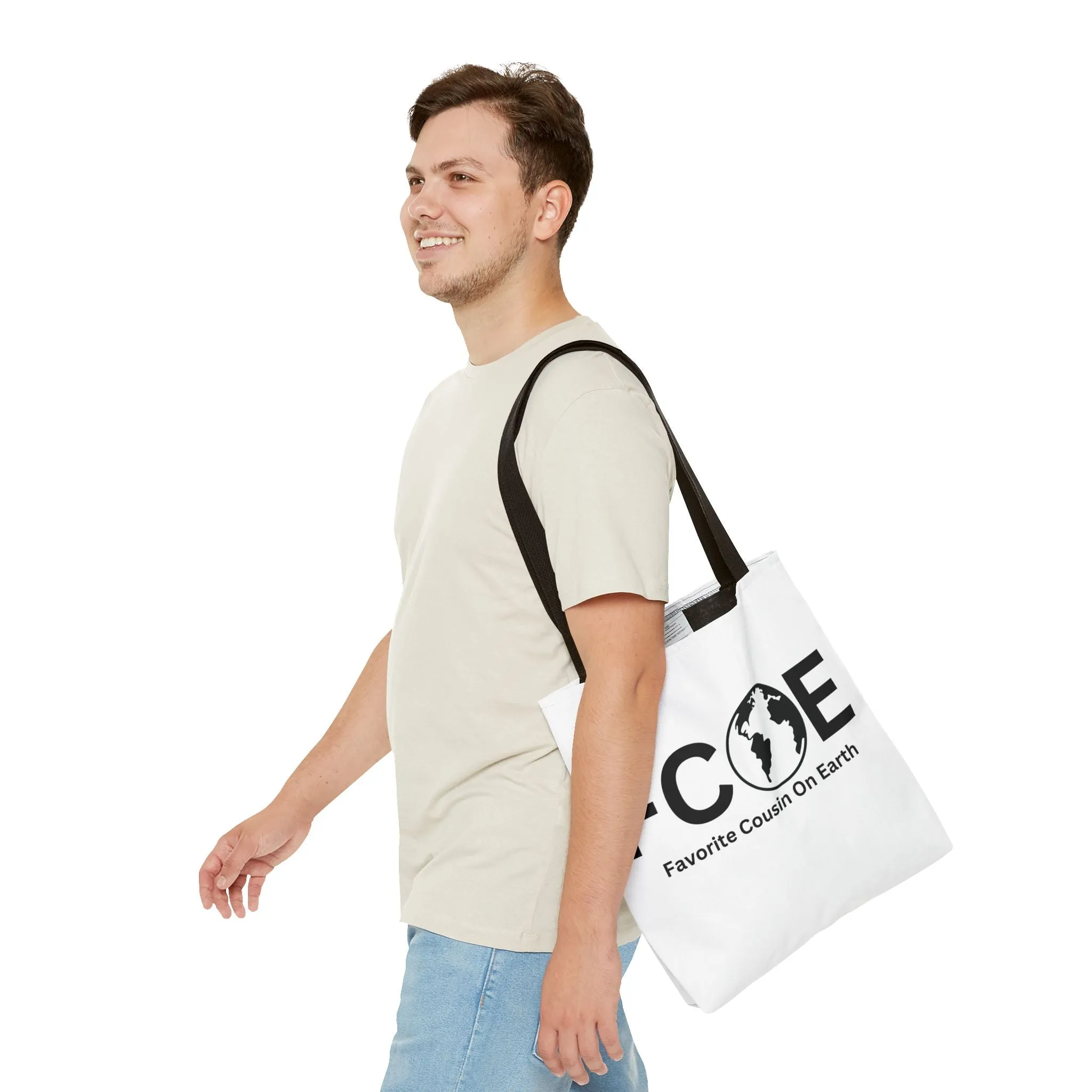 Favorite Cousin On Earth (FCOE) Tote Bag - Custom Printed Stylish and Functional Tote