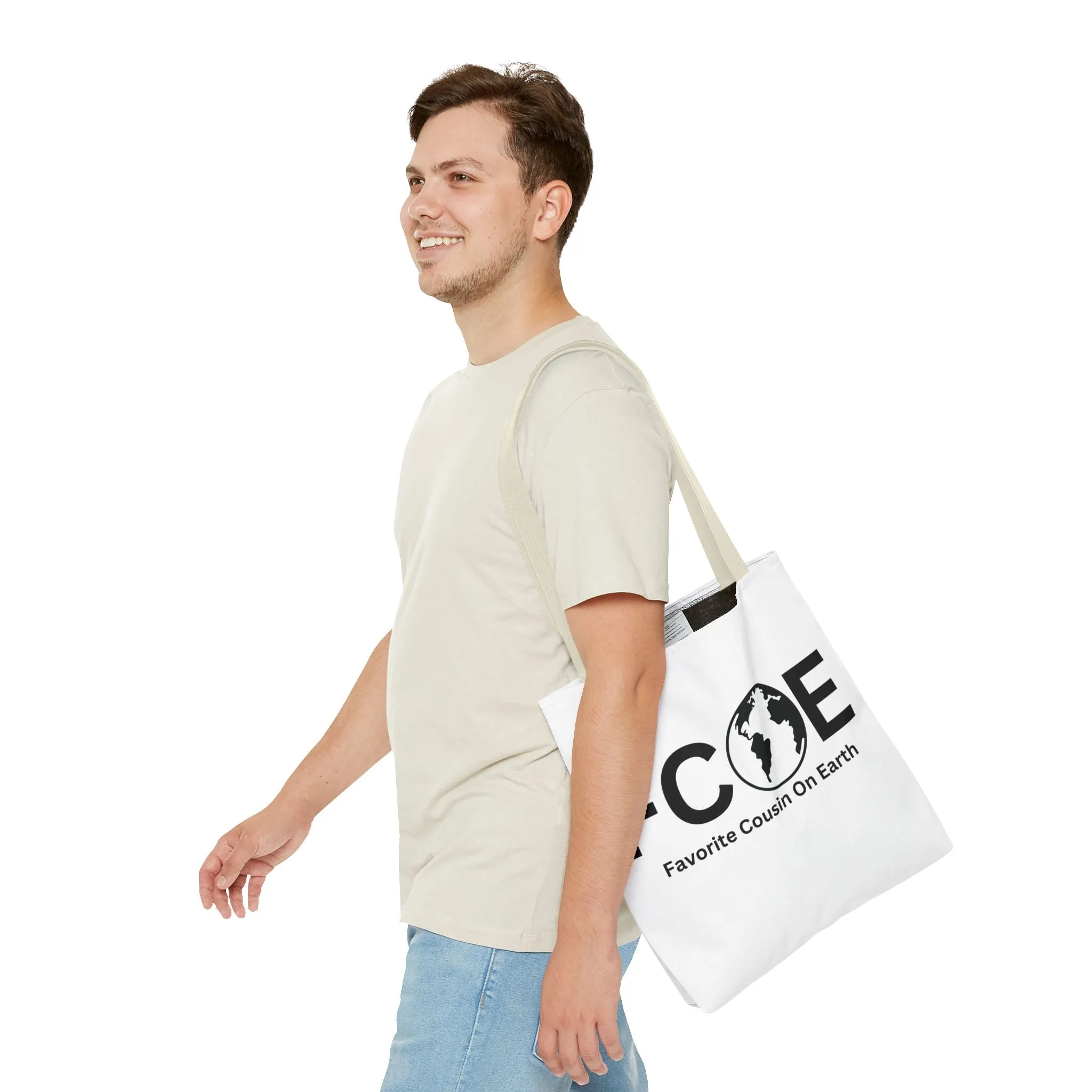 Favorite Cousin On Earth (FCOE) Tote Bag - Custom Printed Stylish and Functional Tote