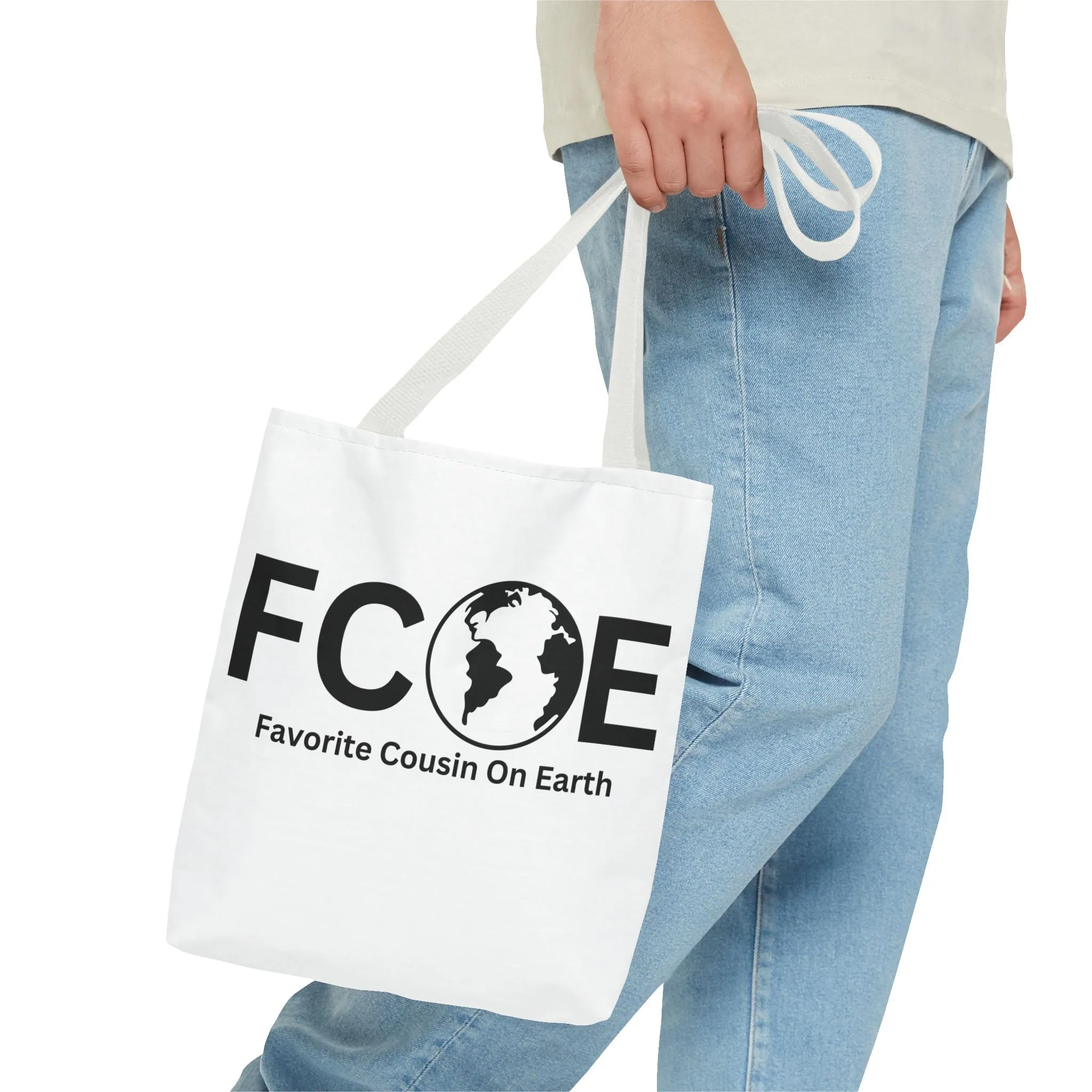 Favorite Cousin On Earth (FCOE) Tote Bag - Custom Printed Stylish and Functional Tote