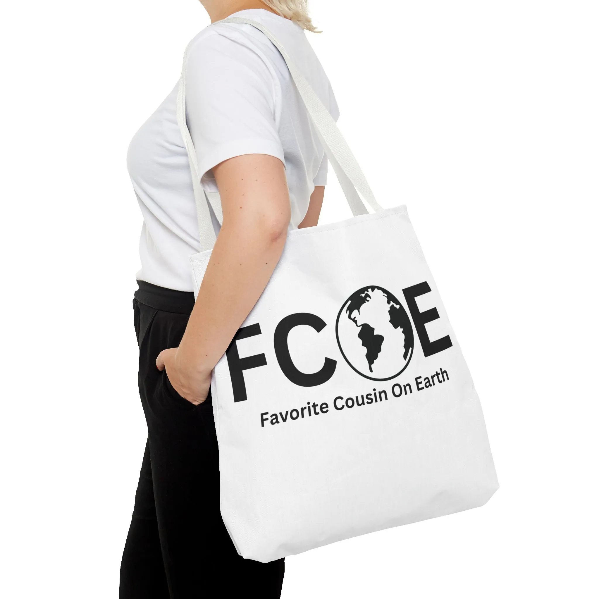 Favorite Cousin On Earth (FCOE) Tote Bag - Custom Printed Stylish and Functional Tote