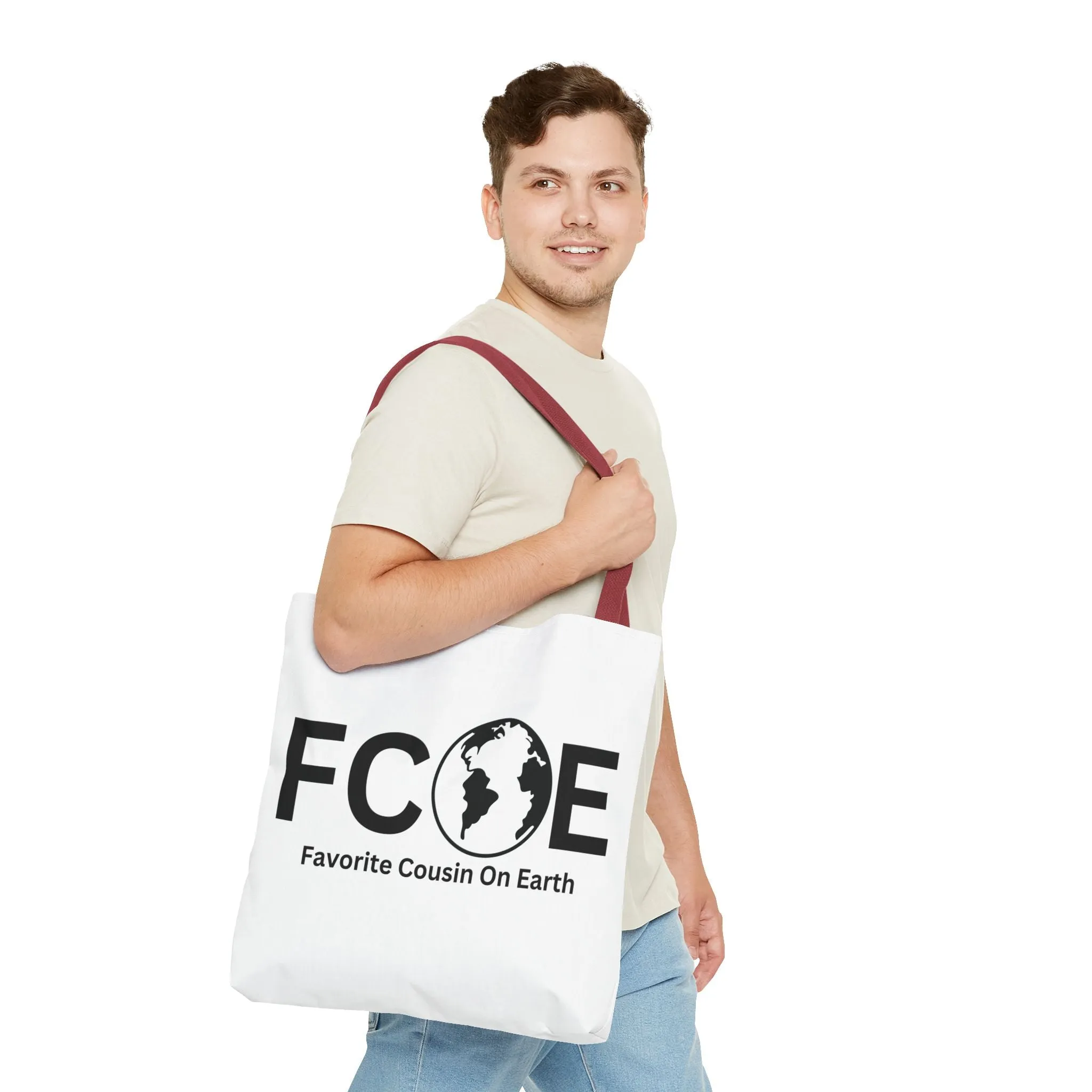 Favorite Cousin On Earth (FCOE) Tote Bag - Custom Printed Stylish and Functional Tote