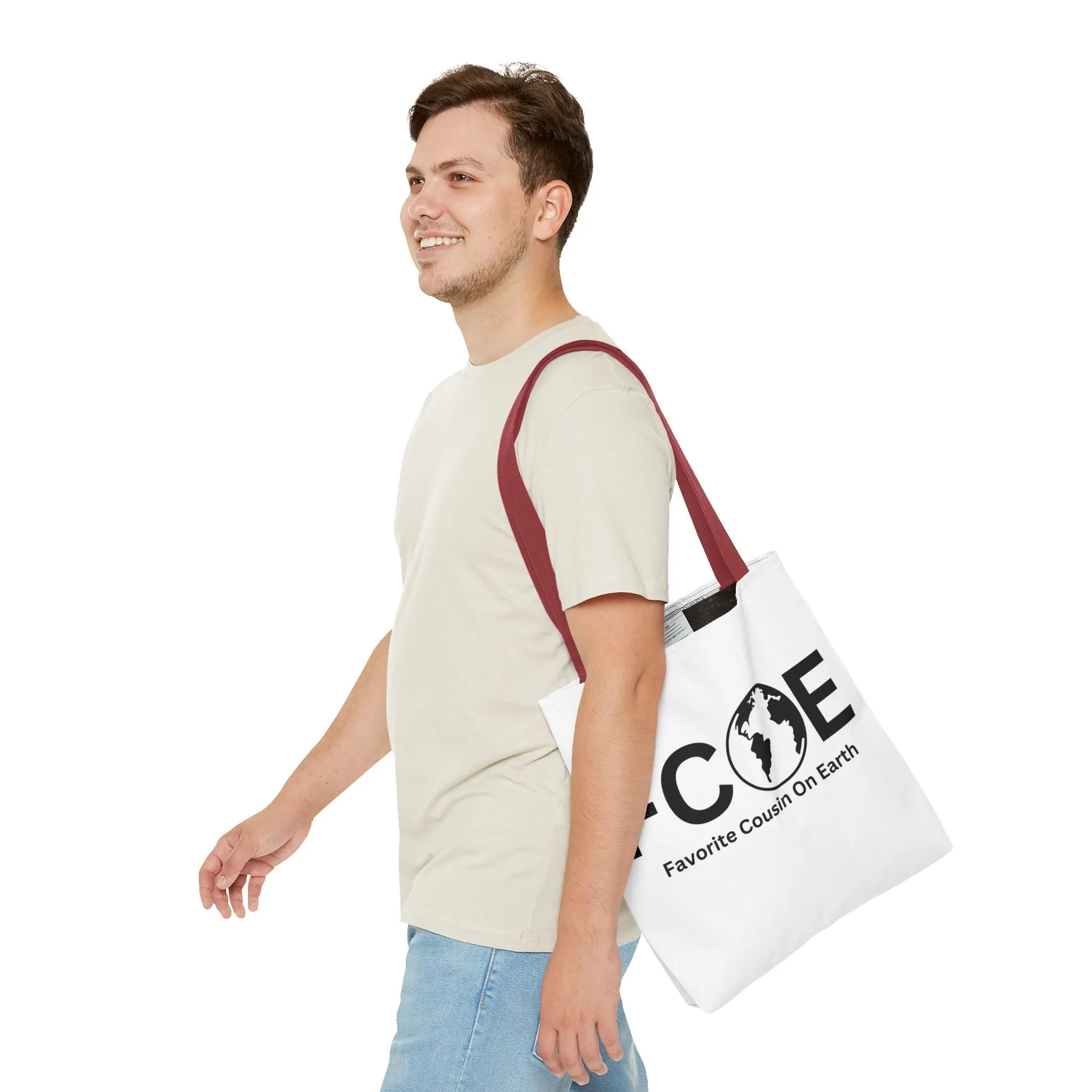 Favorite Cousin On Earth (FCOE) Tote Bag - Custom Printed Stylish and Functional Tote