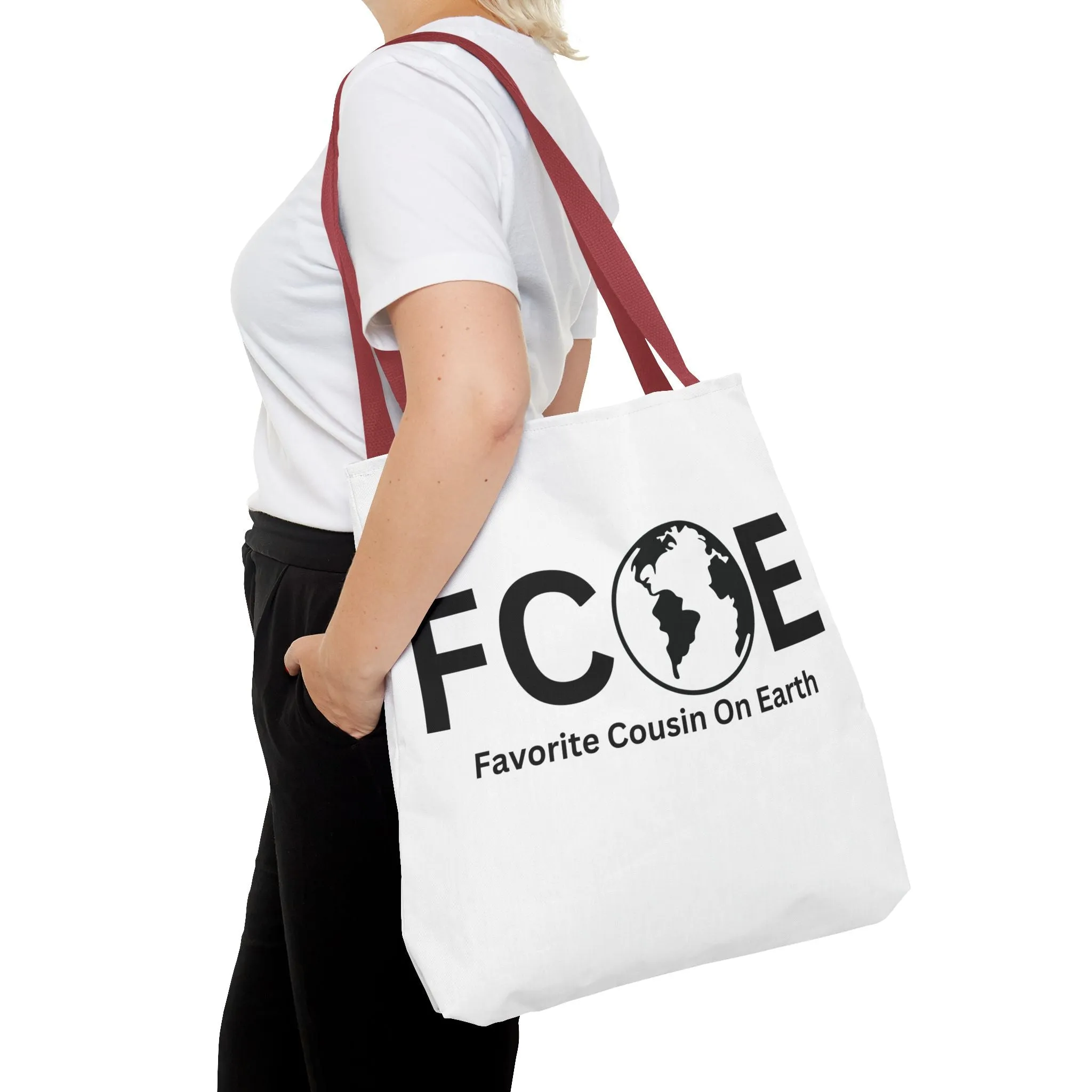 Favorite Cousin On Earth (FCOE) Tote Bag - Custom Printed Stylish and Functional Tote