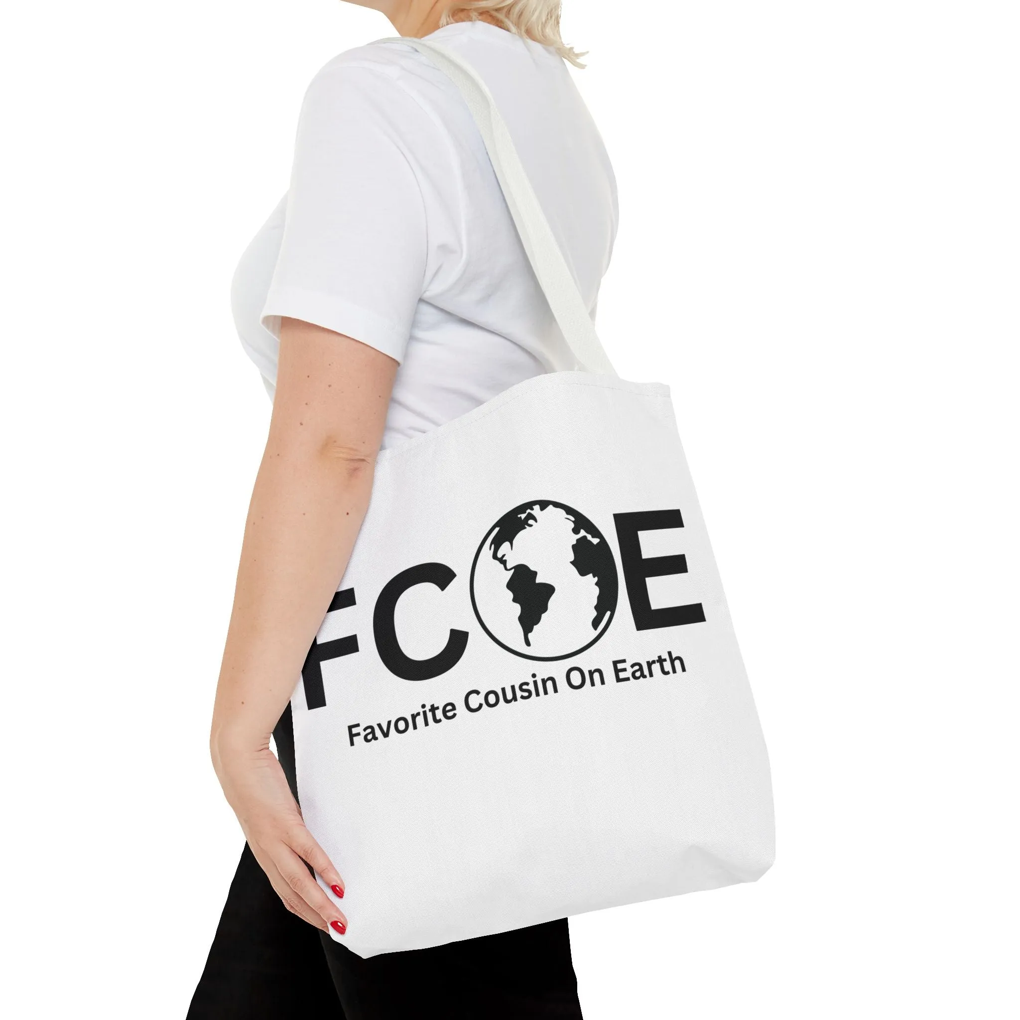 Favorite Cousin On Earth (FCOE) Tote Bag - Custom Printed Stylish and Functional Tote