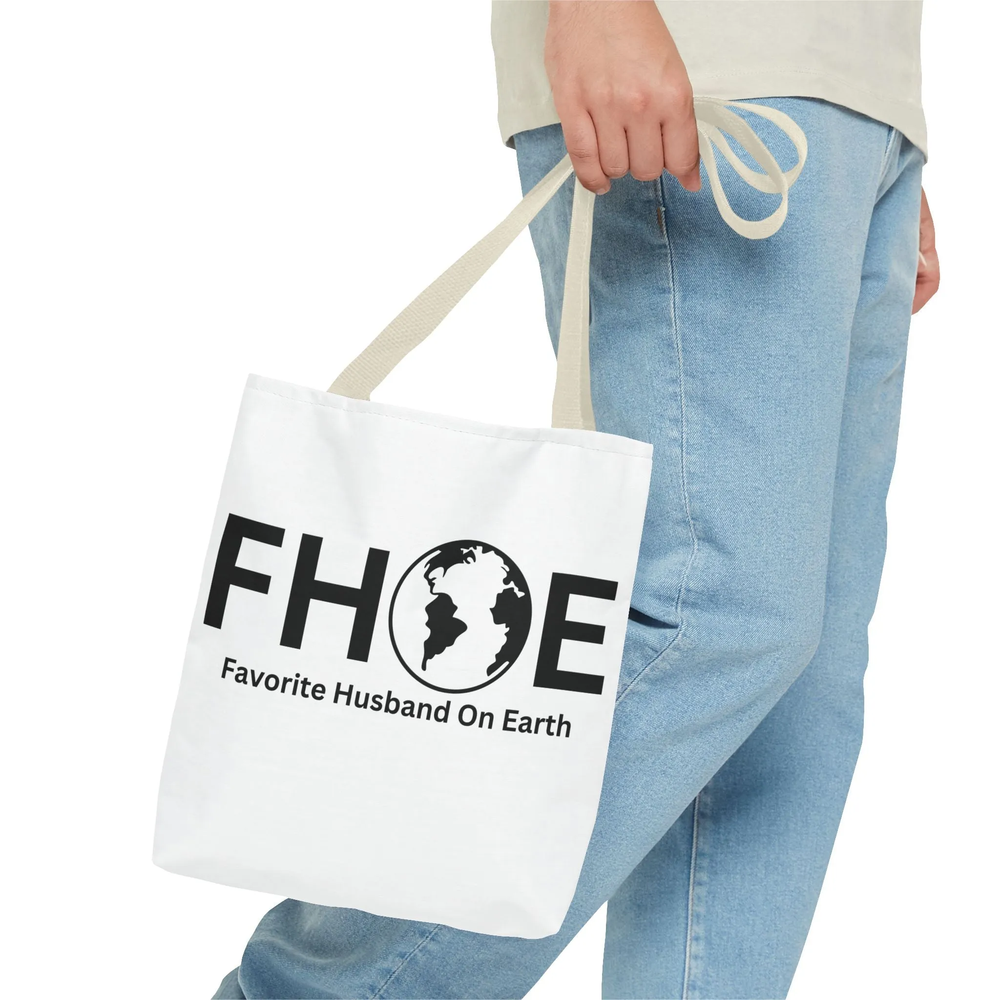 Favorite Husband On Earth (FHOE) Tote Bag - Custom Printed Stylish and Functional Tote